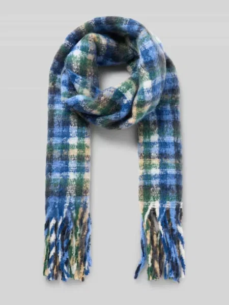 Szal ze sznurkowymi wykończeniami model ‘IAMABELLA’ Ichi niebieska