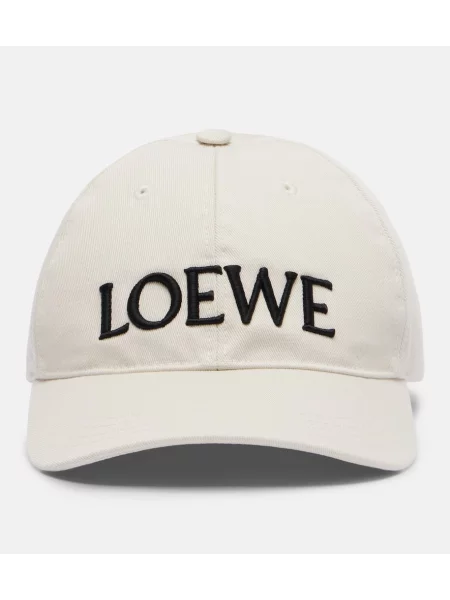 Șapcă Loewe din canvas alb