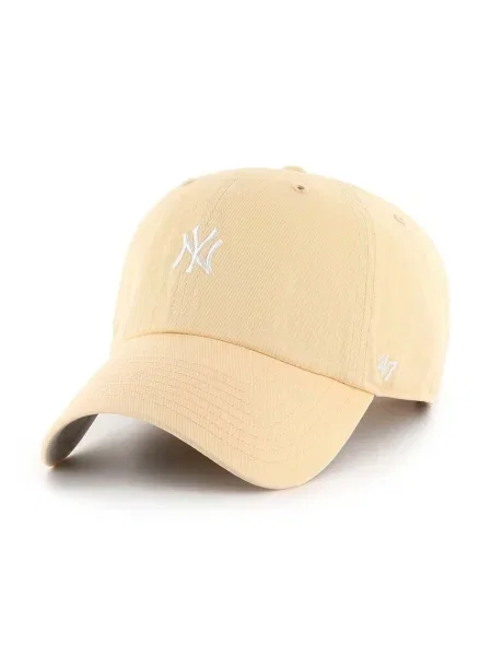 Шапка с козирка 47 brand MLB New York Yankees оранжево с апликация жълто