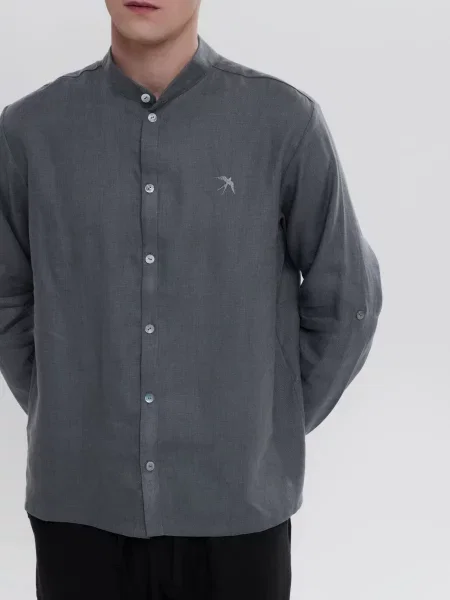 GNIZDO Сорочка Графіт Льон