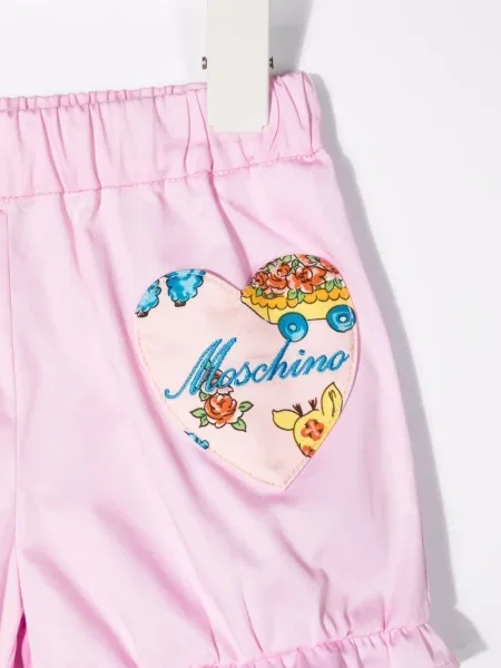 Szorty dziecięce Moschino różowe