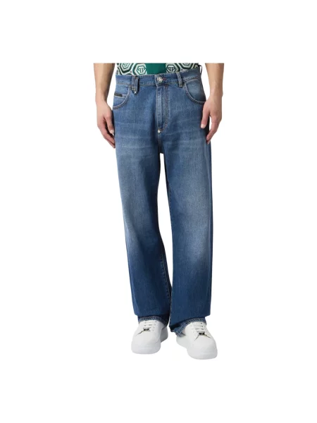 Jeansy Philipp Plein niebieskie