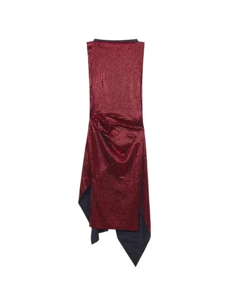 Rochie midi Gcds asimetrică drapată roșu