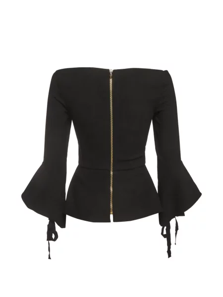 Top Roland Mouret cu decolteu barcă negru