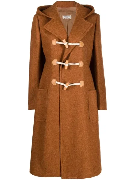 Retro duffle kabát A.n.g.e.l.o. Vintage Cult s kapucí oranžový