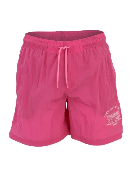 JACK & JONES Plavecké šortky JPSTKAUAI ELECTRIC pink bílá