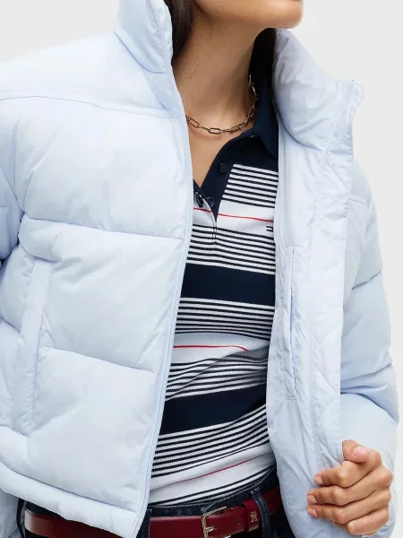 Укорочена джинсова куртка Tommy Jeans блакитна