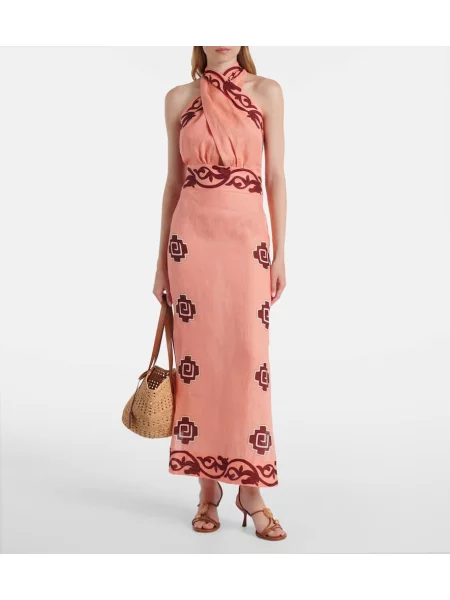 Rochie maxi Johanna Ortiz de in de costum roz
