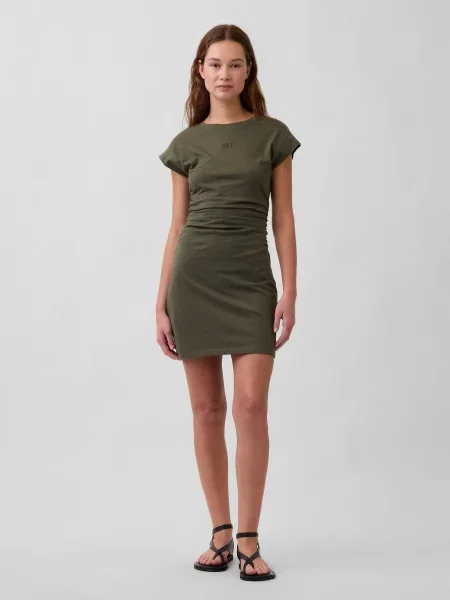 Obleka mini mini obleka Gap z avtogramom črna