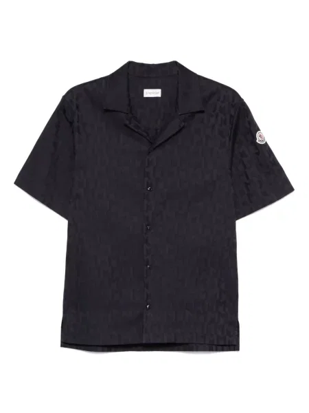 Cămașă Moncler din jacard albastru
