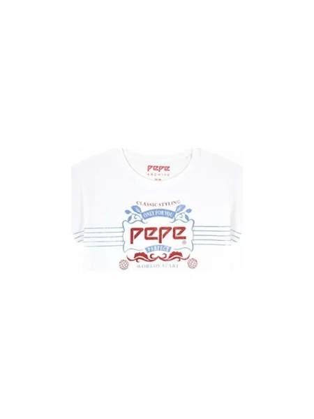 Gyerek denim ruha Pepe Jeans fehér