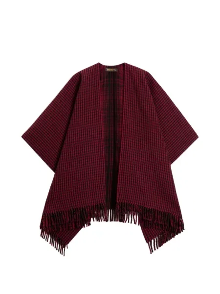 Geacă Woolrich cu franjuri în carouri roșu