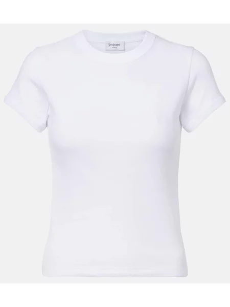 Tricou Saint Laurent din jerseu alb