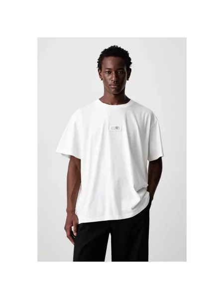 Koszulka Mm6 Maison Margiela z logo biała