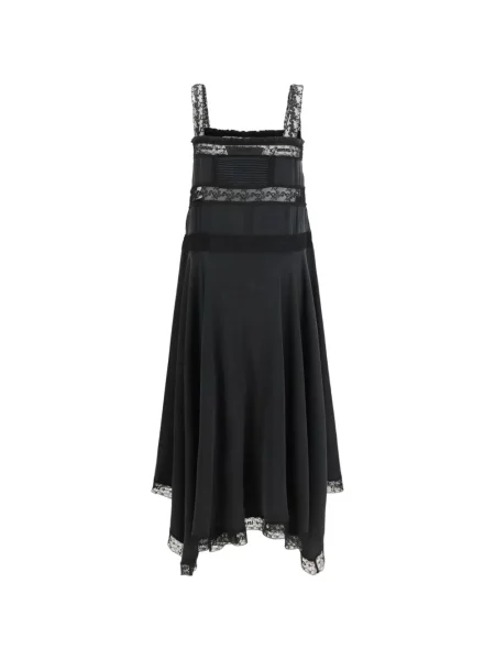 Rochie maxi Ganni din dantelă negru