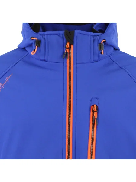 Geacă Peak Mountain softshell albastru