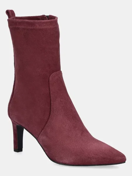 Замшевые ботинки Answear.lab бордовые