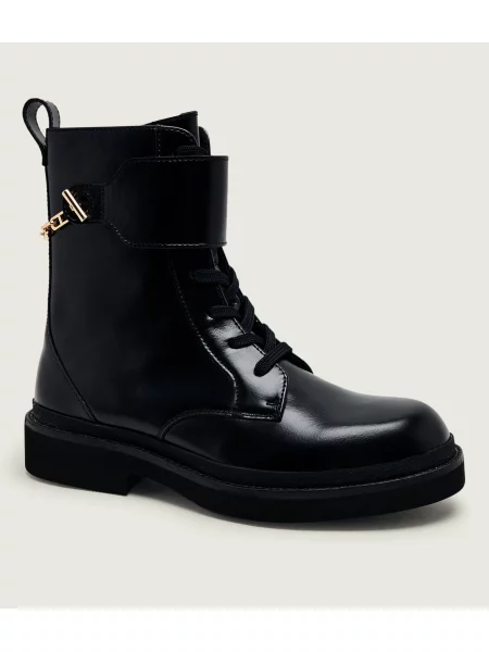 BOSS BLACK De piele botine Eleri_LUBootie_LTZPT negru