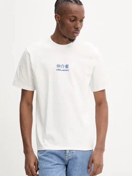 Inbetweeners t-shirt z nadrukiem beżowy