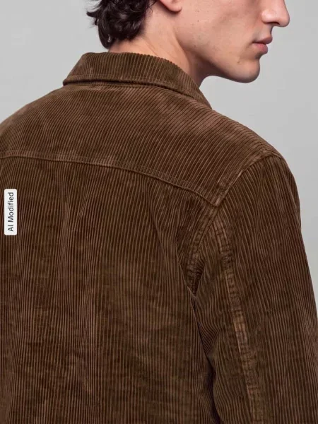 Kurtka jeansowa o kroju regular fit z fakturą sztruksu Levi's brązowa