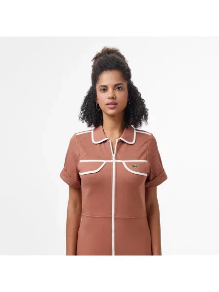 Классическое платье Lacoste коричневое