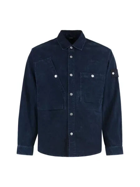 Kurtka jeansowa Stone Island z kamieniami niebieska