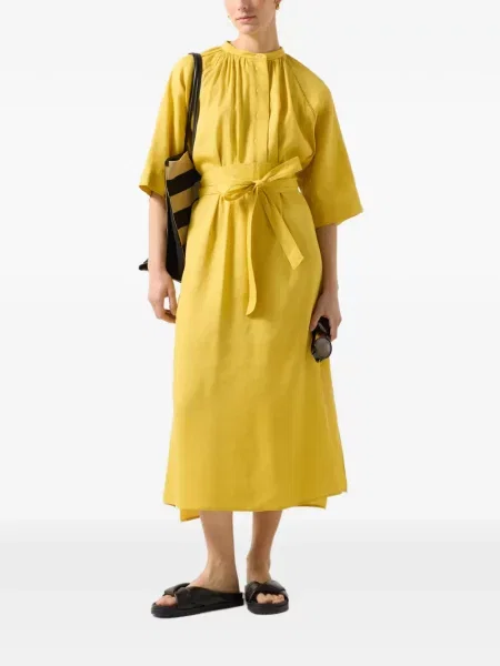 Rochie maxi Bogner cu broderie galben