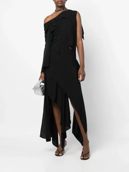 Asimetriškas kostiumas suknele Yohji Yamamoto juoda