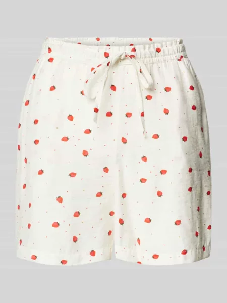 Szorty o kroju regular fit z elastycznym pasem model ‘ODETTE’ Vero Moda białe