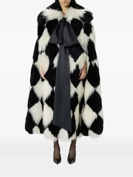 Geacă Blumarine cu funde tricotate negru