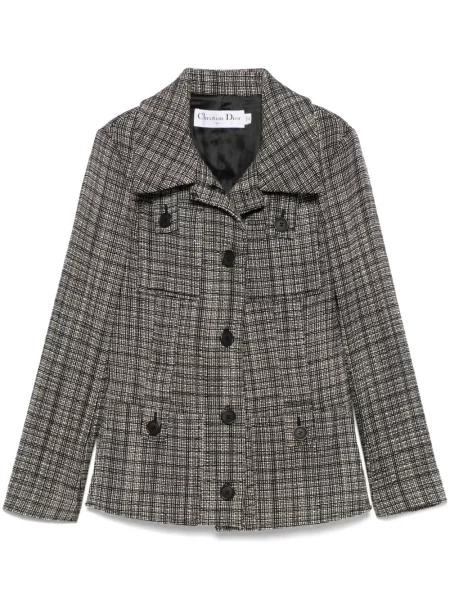 Tvídová bunda Christian Dior Pre-owned černá