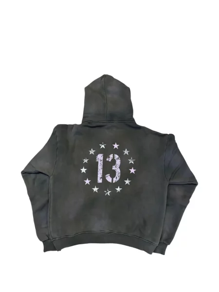 Hanorac cu glugă Thirteen Studios cu imagine gri