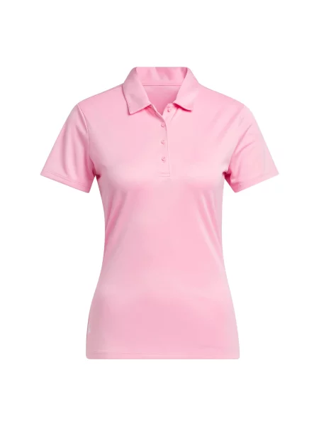 ADIDAS GOLF Λειτουργικό μπλουζάκι Women's Solid Performance Short Sleeve Polo ρόδινο