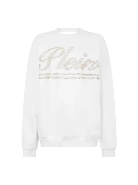 Bluza Philipp Plein z odkrytymi plecami biała