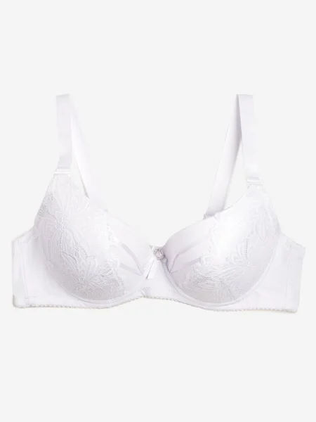Sutien Push Up din Dantelă Uronia alb