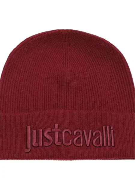 Căciulă Just Cavalli cu broderie roșu
