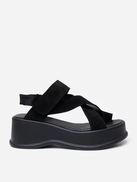 ISSA Plus Босоніжки Замша чорний