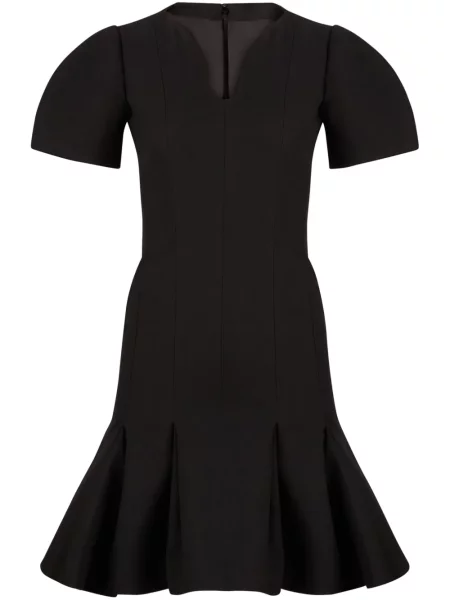 Cu peplum rochie Nina Ricci de lână de costum negru