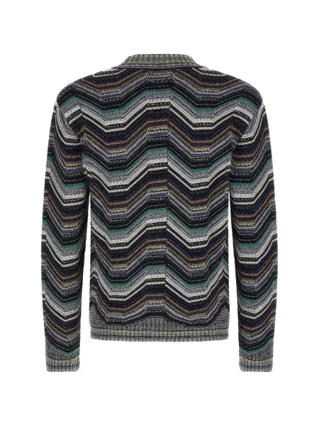 Плетена жилетка Missoni с V-образно деколте зелено