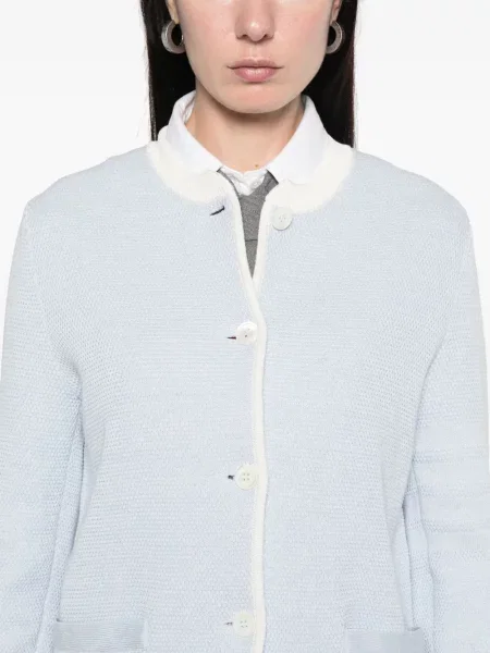 Geacă Thom Browne tricotate albastru