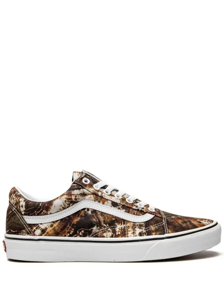 Sneakerși Vans Old Skool tie dye cu legături maro