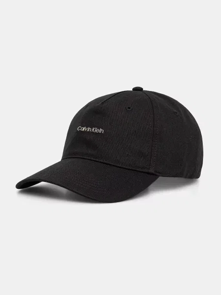 Calvin Klein Kapa s šiltom Cotton Twill W/ Hw Cap črna
