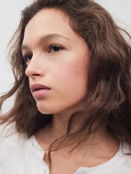 Żakardowa koszula z teksturą złamana biel Teen XXS MANGO TEEN