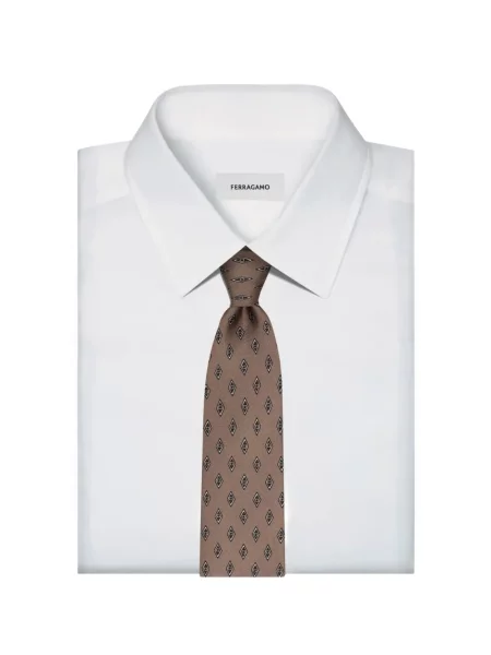 Cravată Ferragamo de mătase cu imagine