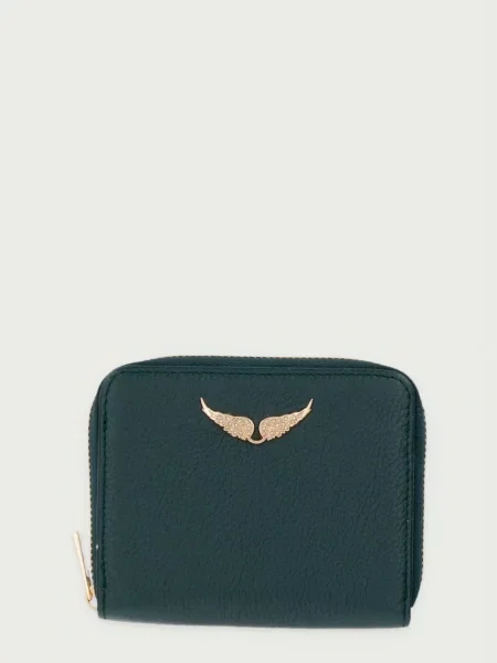 Zadig&Voltaire portofel pentru femei din piele verde