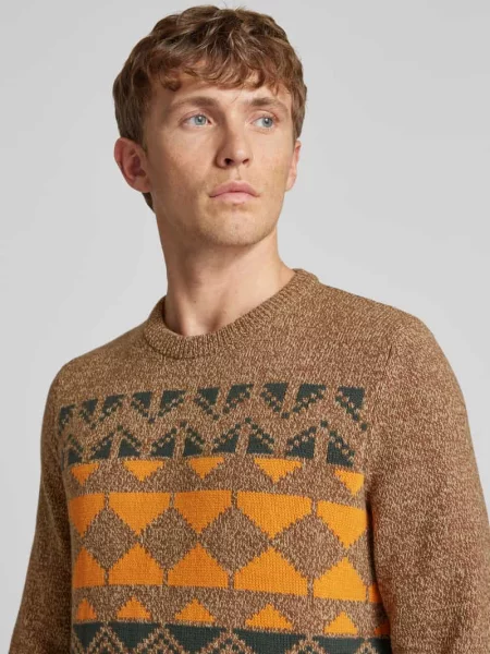 Sweter z dzianiny z okrągłym dekoltem Lerros