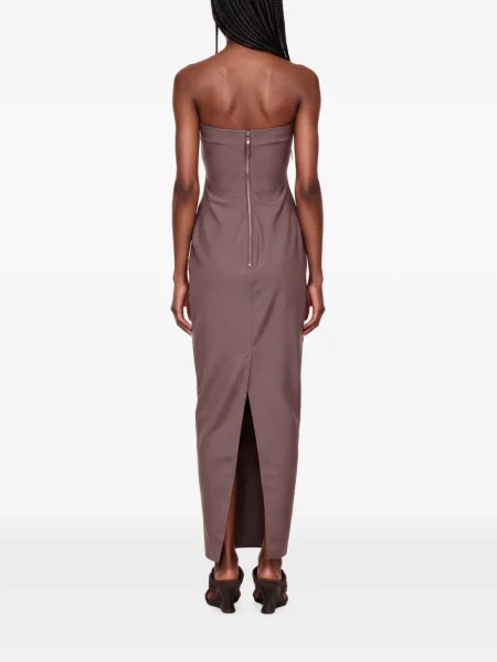 Rochie maxi Rick Owens fără bretele roșu