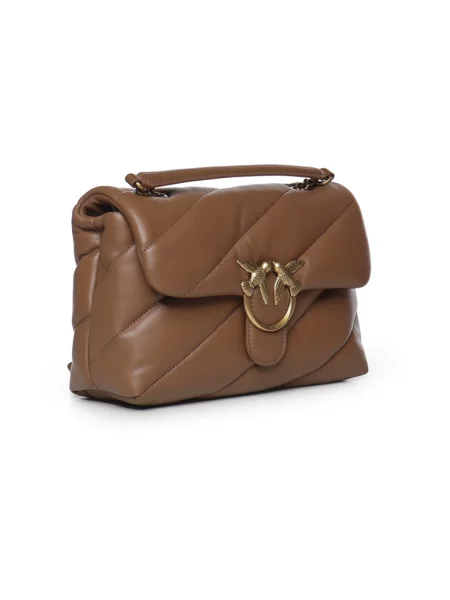 Pinko torebka crossbody skórzana brązowa