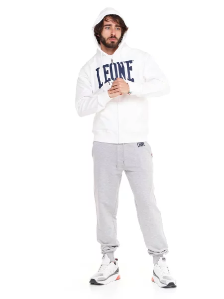 Leone Apparel Bluzy z kapturem zapinane na biała