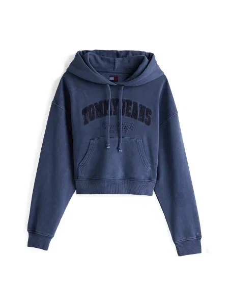 Tommy Jeans Majica dugih rukava Boxy Fit tamnoplava